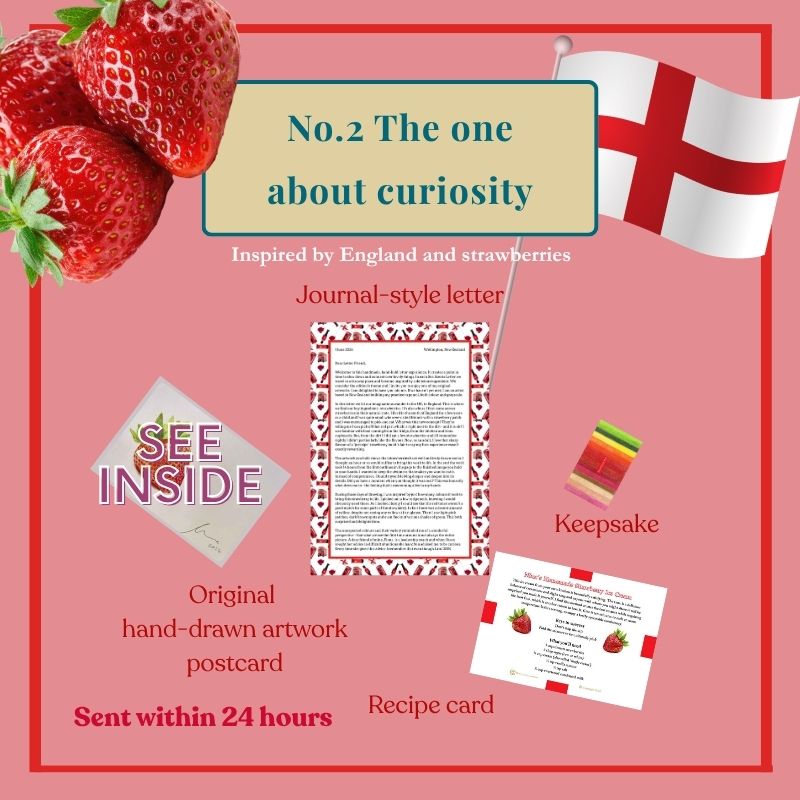 No.2 The one about curiosity - inspired by England and strawberries. One-time purchase or gift