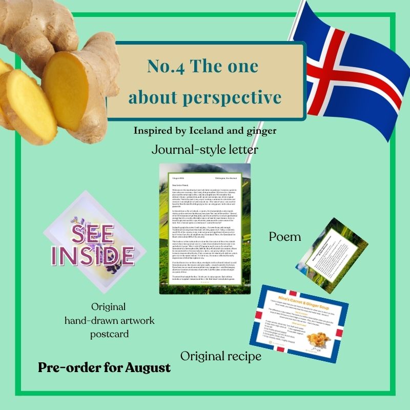 No.4 The one about perspective - inspired by Iceland and ginger. One-time purchase or gift