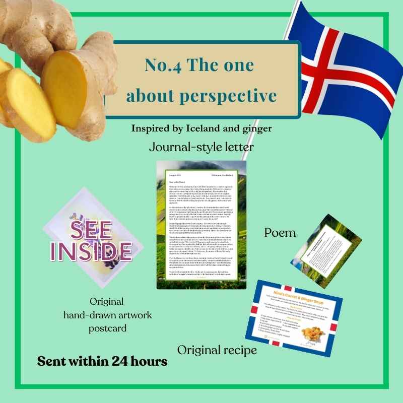 No.4 The one about perspective - inspired by Iceland and ginger. One-time purchase or gift