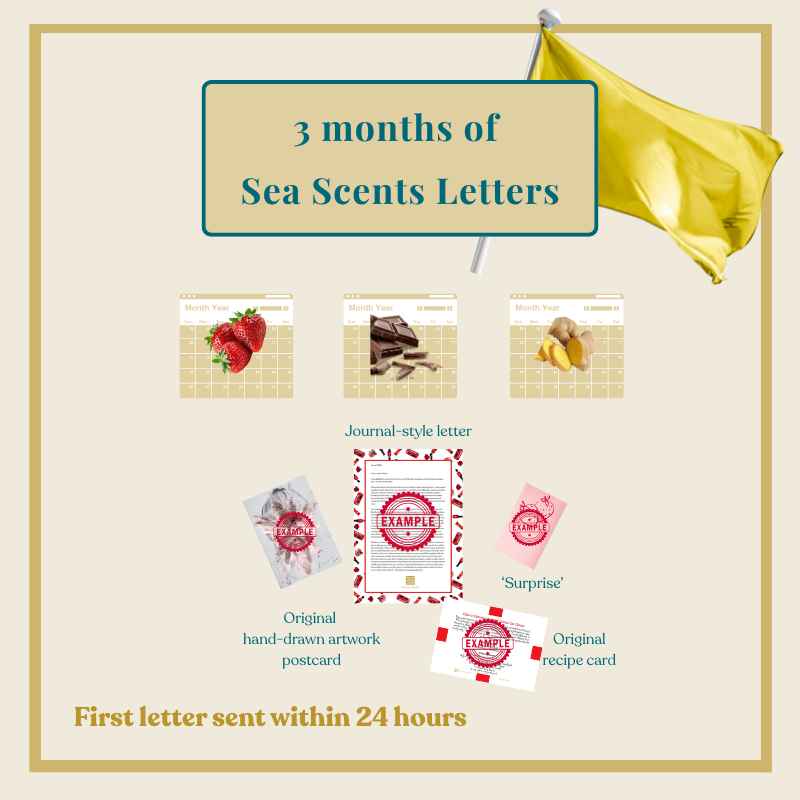 Three months of Sea Scents Letters™️. One-time purchase or gift